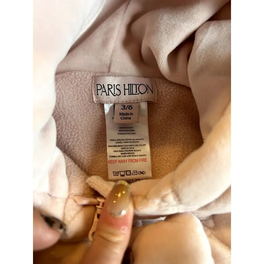 Luxurious Pink Paris Hilton Quilted Baby Snowsuit, Coquette